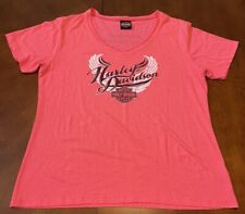 womens harley davidson short Sleeve shirts 2xl Pink Lakeland, FL picture