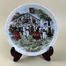 1999 Pays Basque A. Lhonneur Porcelain Plate 5.75'' Basque Country Dancing Scene picture
