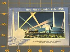 1939 NY World’s Fair NY City Bldg Hall of Pharmacy Electrical Products Bldg VTG picture