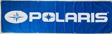 POLARIS VINTAGE SNOWMOBILE SLED FLAG BANNER 3x10ft DRAPEAU MAN CAVE GARAGE TX picture
