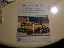 1929 BUICK ANTIQUE CAR AD VTG CLIPPING AUTO SIGN ART PHOTO picture