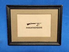 WVU West Virginia University Mountaineers | Cross-Stitch Framed Rifle picture