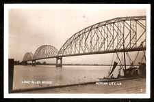 Morgan City Long Allen Bridge Real Photo 1948 Postcard picture
