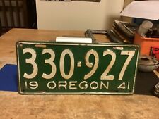 1941 Oregon license plate 330-927 picture