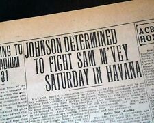 JESS WILLARD vs. Negro Jack Johnson Heavyweight Boxing Pre-Fight 1915 Newspaper picture
