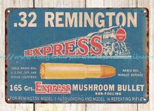 1924-1926 Remington Arms Company blue train ammo bullet hunting metal tin sign picture