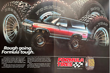 Vintage 1986 Ford Bronco Formula tire 4x4 Original Color Ad A445 picture