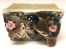 Vintage Tilso Bird Planter Robin Baby Flowers~Japan picture