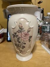 Laura Ashley English Vintage  Roses Ceramic Vase  (from FTD) 9 In GREAT picture