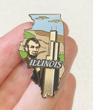 Willabee and Ward United States USA State Travel Hat Lapel Pin - Illinois picture