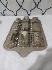 Nordic Ware Train Cake Pan 5 Cups 1.2 Liters 6 Railroad Train Car Molds picture