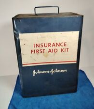 Vintage Johnson & Johnson Insurance First Aid Kit BOX ONLY picture