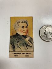 1921 W563 Andrew Jackson 1829 to 1837 strip card picture