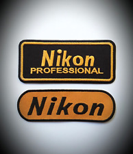 NIKON CAMERA DIGITAL CAMCORDER VIDEO FILM EMBROIDERED PATCHES x 2 UK SELLER picture