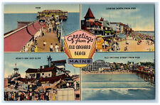 c1950's Multiview Greetings from Old Orchard Beach Maine ME Postcard picture