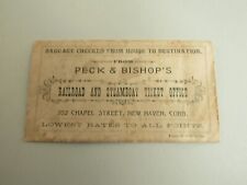Antique Vintage Peck & Bishop's Railroad & Steamboat Ticket Envelope Only picture