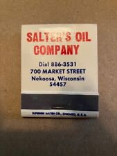 Vintage matchbook Skelly Gas Salters Oil Co. Nekoosa Wis WI picture