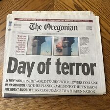 Oregonian Newspaper 9/12/01 Sunrise Final COMPLETE 9/11 New York City WTC VTG picture