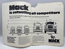 1975 MACK TRUCKS ADVERTISEMENT PROOF North American Factory Sales vs Competitors picture