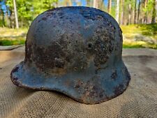 WW2 ORIGINAL GERMAN  M40 HELMET UNCLEANED RELIC from KURLAND picture