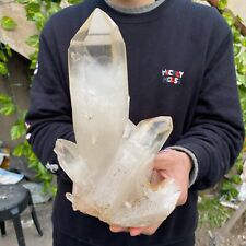 5.4LB Natural Clear White Quartz Crystal Cluster Rough Specimen Healing Stone picture