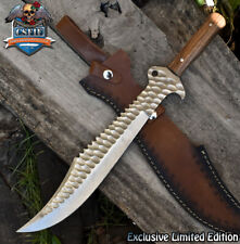 CSFIF Forged Full Tang Knife AUS-10 Steel Walnut Wood Camping Outdoor Gift picture