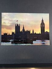 Postcard London Evening At Westminister Divided Unposted picture