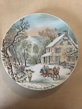 Vintage Currier & Ives -Winter Collector Plate - Made in Japan picture