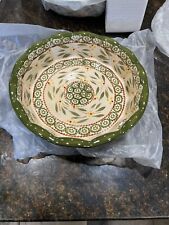 Tempations Old World Green Pie Plates (2) New in Box picture
