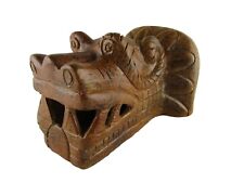 Vintage Hand Made Dragon Head Made in Mexico Art Pottery Aztec Large 9 inch Long picture