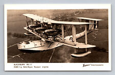 RPPC RAF Blackburn Iris Flying Boat Biplane FLIGHT Photograph Postcard picture