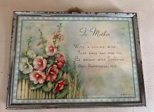 Antique Framed  'To Mother' Poem ~Picture ~1939 P.A.M. Co. picture