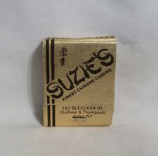 Vintage Suzie's Chinese Food Restaurant Matchbook Soho New York City Advertising picture