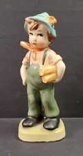 Vintage Made In Wales Japan Hand Painted Boy w/Logs Figurine 6