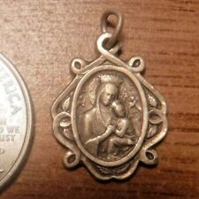 Vintage Scapular Replacement Medal, Sterling Silver, O.L. Perpetual Help #2 picture