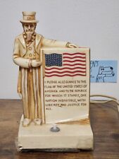 VTG Collectible Uncle Sam Pledge of Allegiance Nightlight Piggy Bank RARE READ  picture
