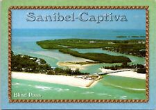 Postcard Captiva Sanibel Island Blind Pass Aerial Florida C45 picture