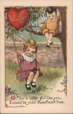 Children To My Valentine Antique Postcard Vintage Post Card picture