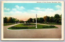 Muskogee Oklahoma Honor Heights Entrance Streetview WB Cancel WOB Postcard picture