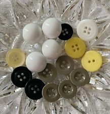 Buttons Lot, Set of 15, Mixed Colors, Sizes, Some Sets, Vintage Pre-owned & New picture