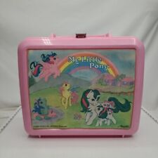 Vintage 1986 My Little Pony Aladdin Pink Plastic Lunch Box & Thermos Rainbow picture
