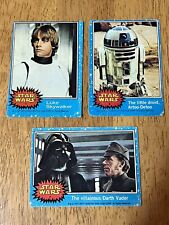 1977 Star Wars Topps Luke Skywalker, Darth Vader + Free R2D2 Blue Series Rookies picture