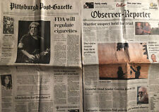 Grateful Dead Jerry Garcia dies Lot of 2 Original 1995 Pennsylvania Newspapers picture