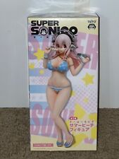Super Sonico Summer Beach Figure Ice Blue Bikini Swimsuit Sunglasses Taito NEW picture