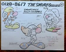 Rare Vintage The Smurfs Original Production Art 1986, Hanna-Barbera, picture