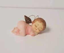 Vtg Cherub Angel Baby Sleeping Christmas Or Cake Ornament Decor 1960s Plastic  picture