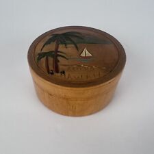 Vintage Hawaii Coasters Souvenir Box Wood Japan picture