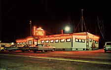 WALDOBORO ME Moody's Diner at Night OLD CARS NEON SIGNAGE Old Postcard picture