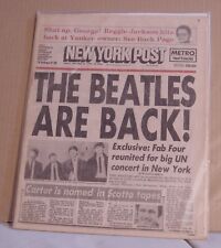 The Beatles are Back NY POST NEWSPAPER Sept.21, 1979 Yankees Reggie Jackson picture