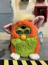 VIntage 1999 Tiger Furby Green & Orange 70-940 with Tags Works Sold 'As Is' Read picture